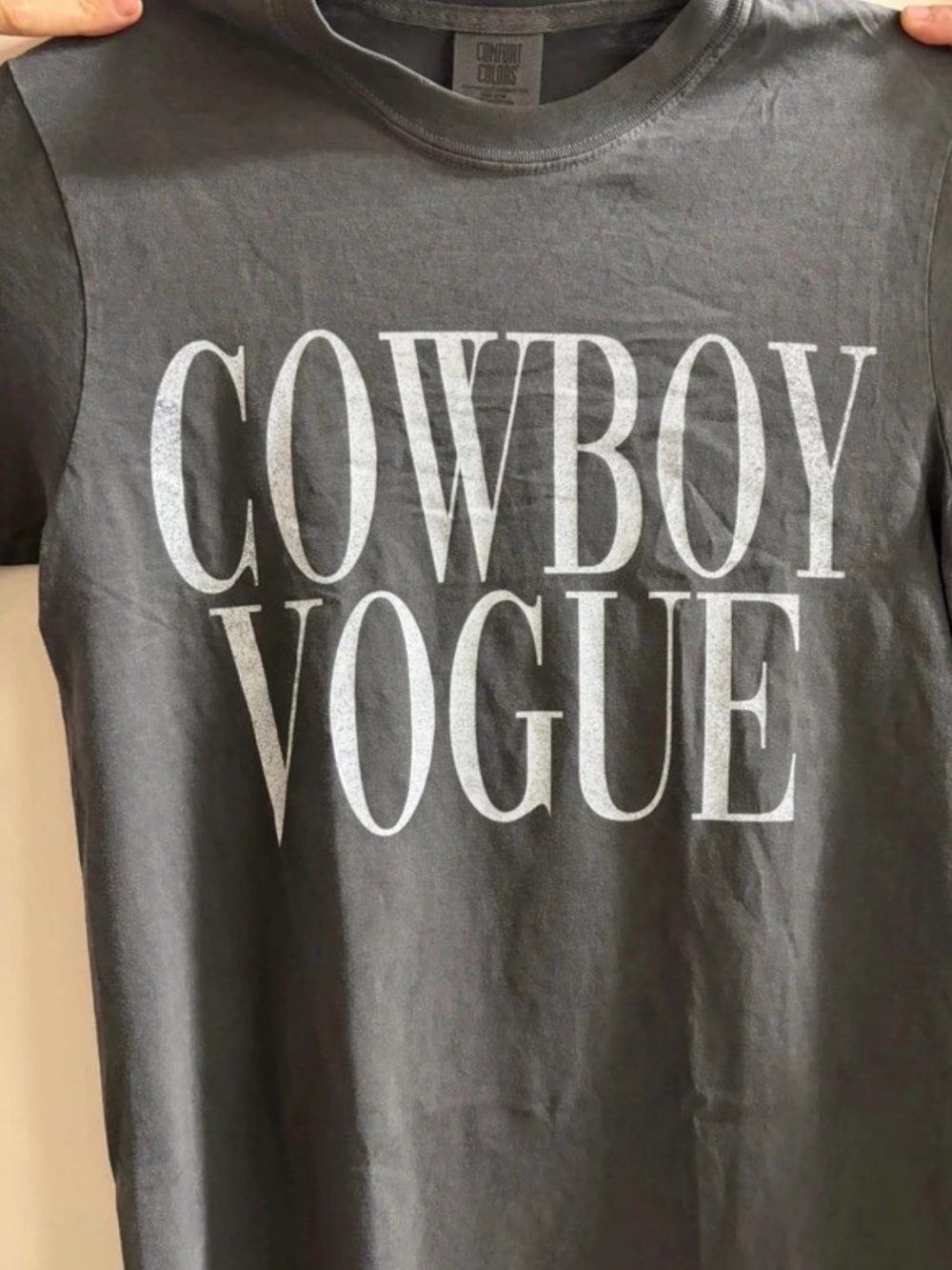 Comfort Colors Charcoal Gray 'Cowboy Vogue' Graphic Tee